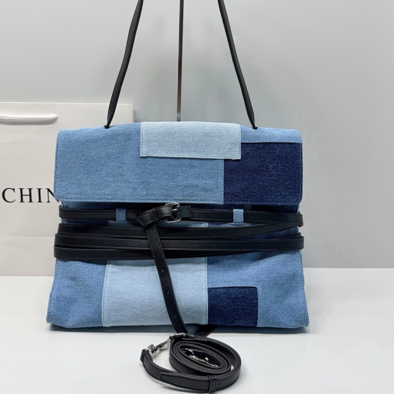 Women'S Crossbody Bags - Color Block Denim Handbag Crossbody Women