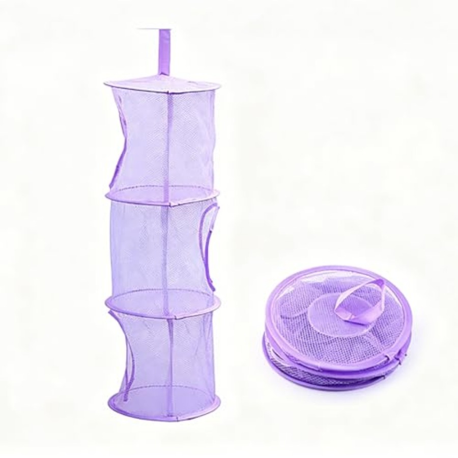 Mesh Net Bag - Mesh Hanging Storage Basket With 3
