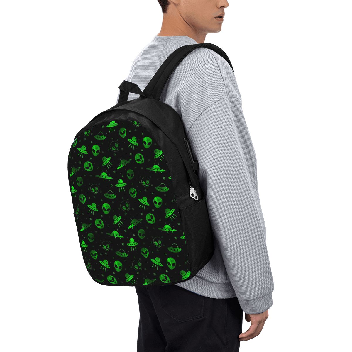Women Bags Laptop - Aliens And UFOs Pattern Backpack Travel