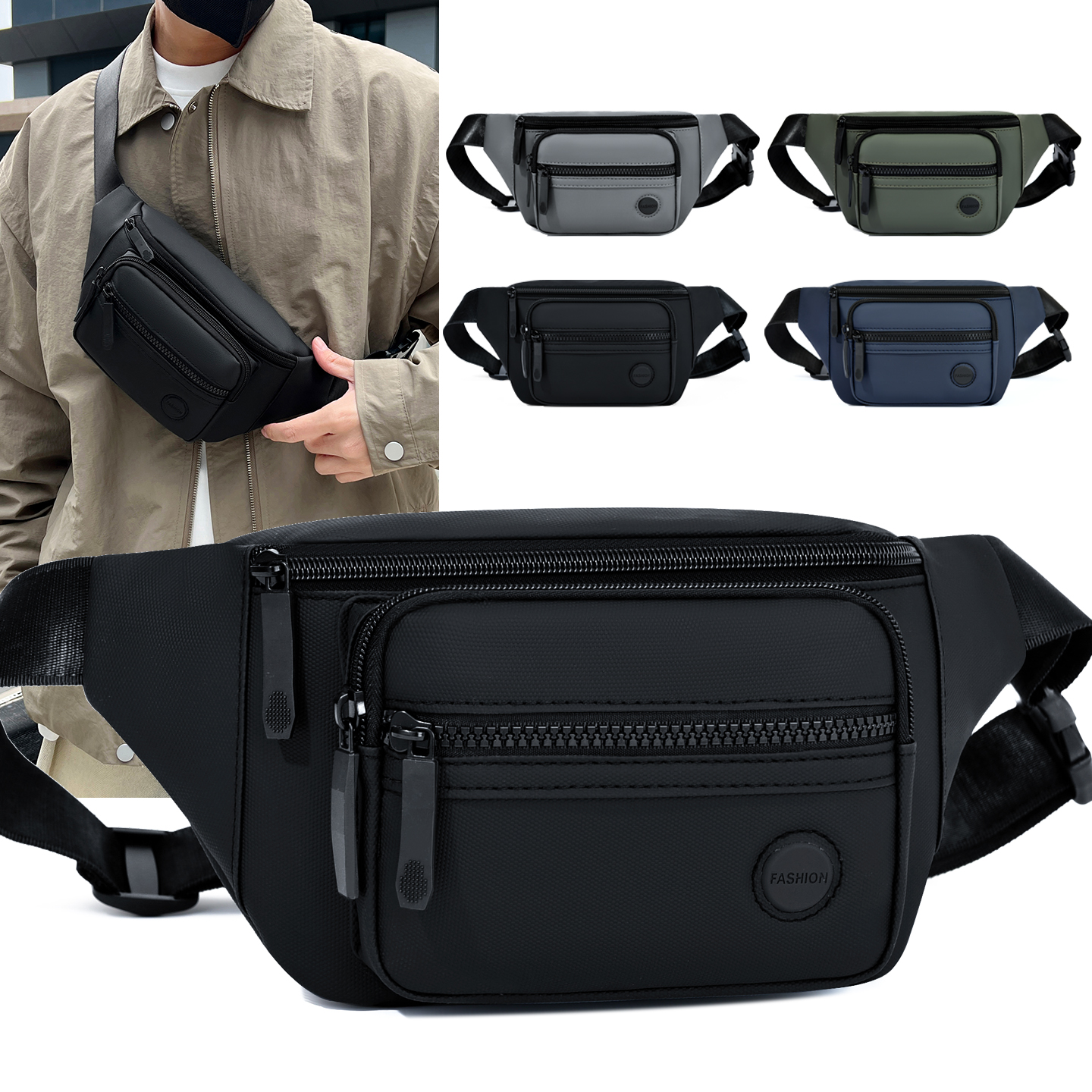 Women Bags Collection - Unisex Waterproof Waist Bag Pack Male