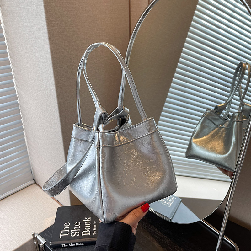 Women Bags Branded Sale - Solid Color Square PU Top-Handle Bags