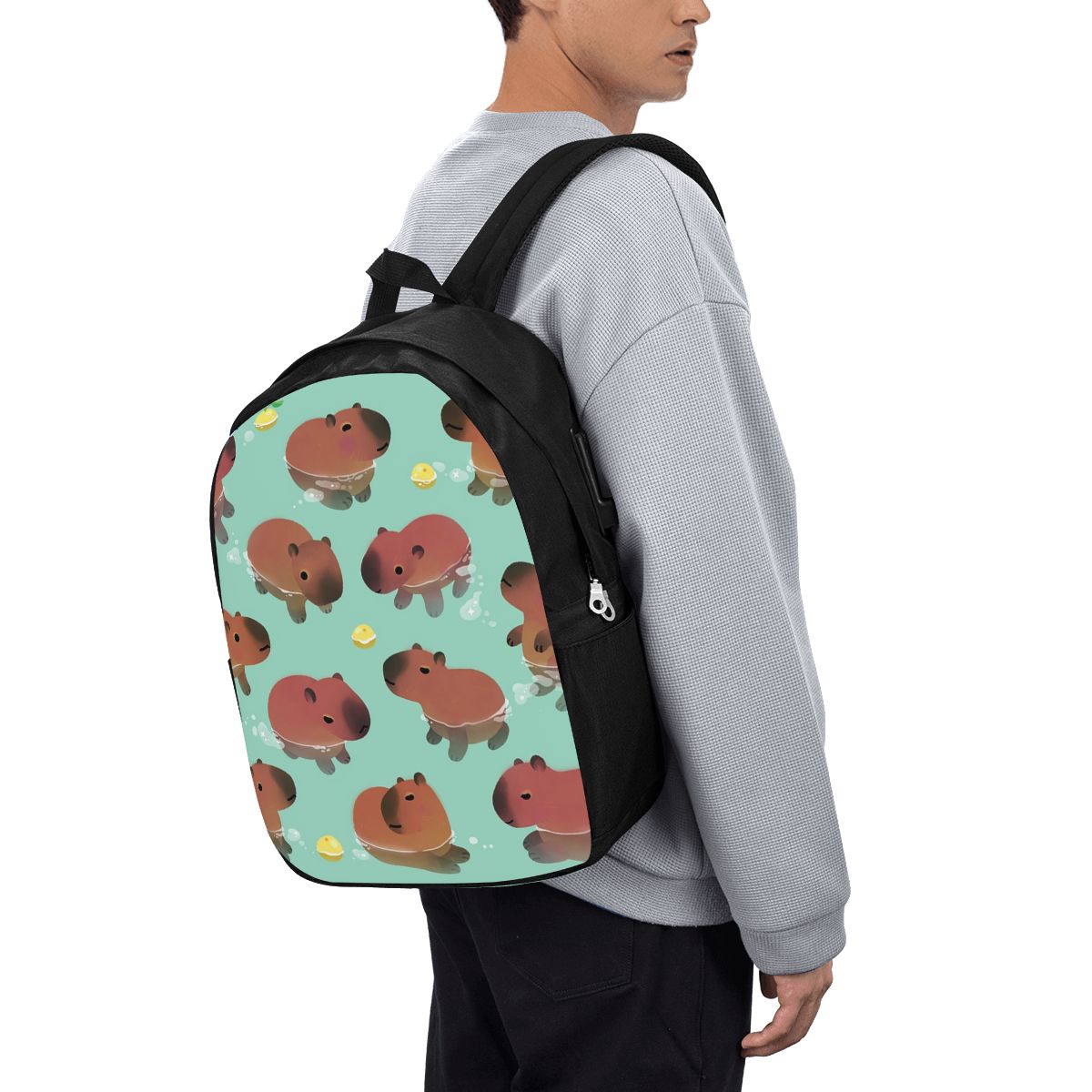 Capybara Animal Pattern Backpa - Women Bags Laptop reseña y precio