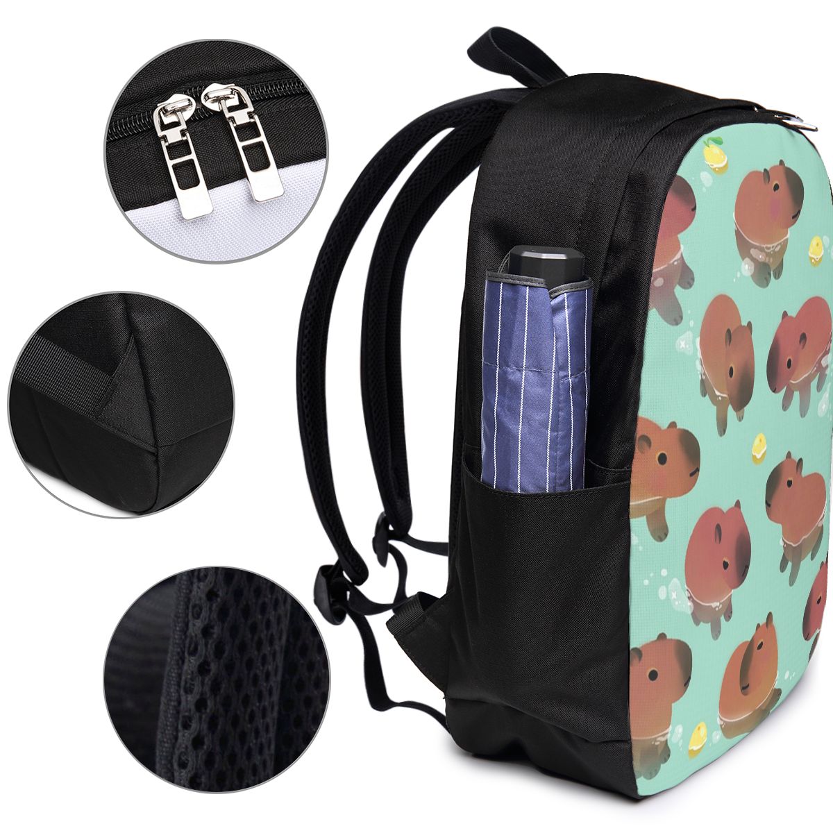 Capybara Animal Pattern Backpa - Women Bags Laptop reseña y precio