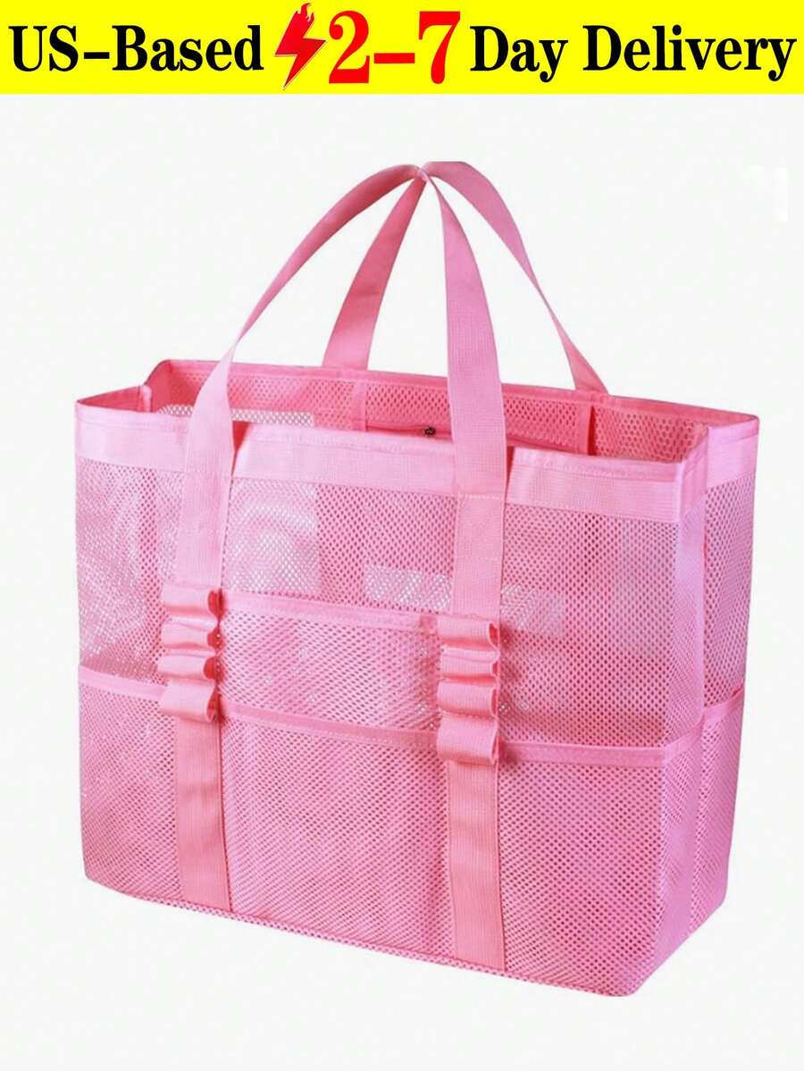 Large Capacity Mesh Beach Tote - Women Handheld Bags reseña y precio