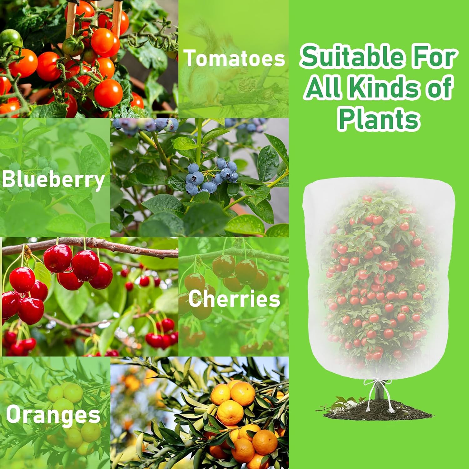 Bird Netting for Garden Bluebe - Mesh Net Bag reseña y precio