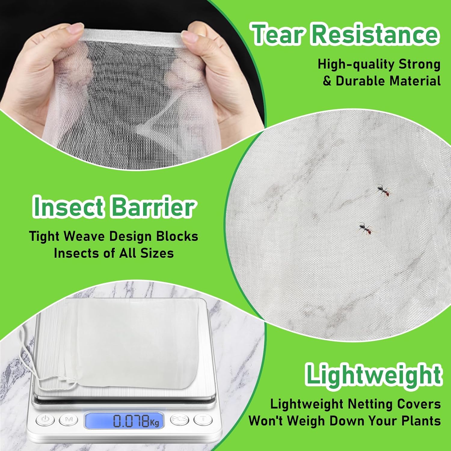 Bird Netting for Garden Bluebe - Mesh Net Bag reseña y precio