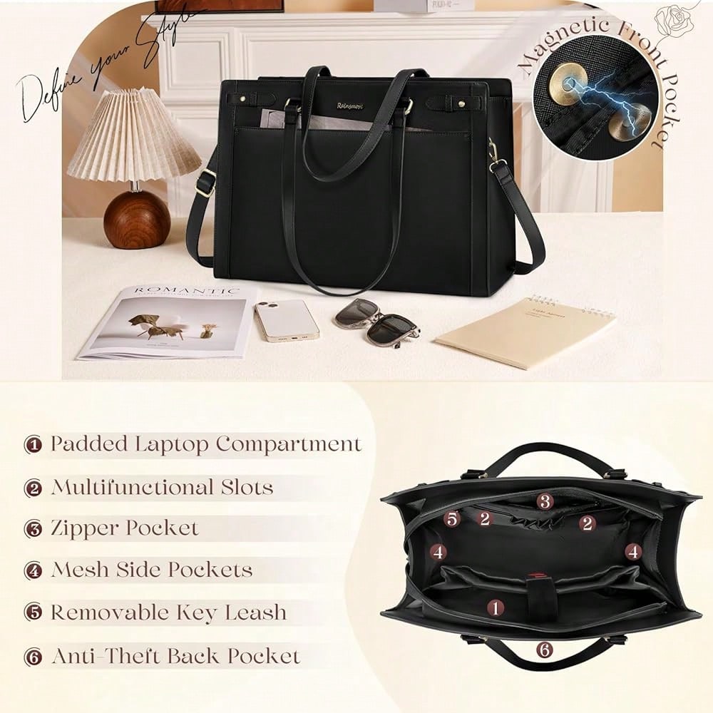 Laptop Bag For Women 15.6 Inch - Women'S Vegan Bags reseña y precio