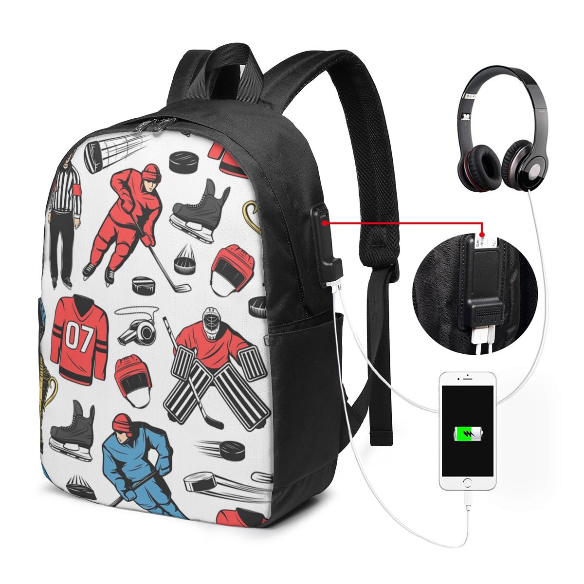 Ice Hockey Players On Rink Bac - Women Bags Laptop reseña y precio