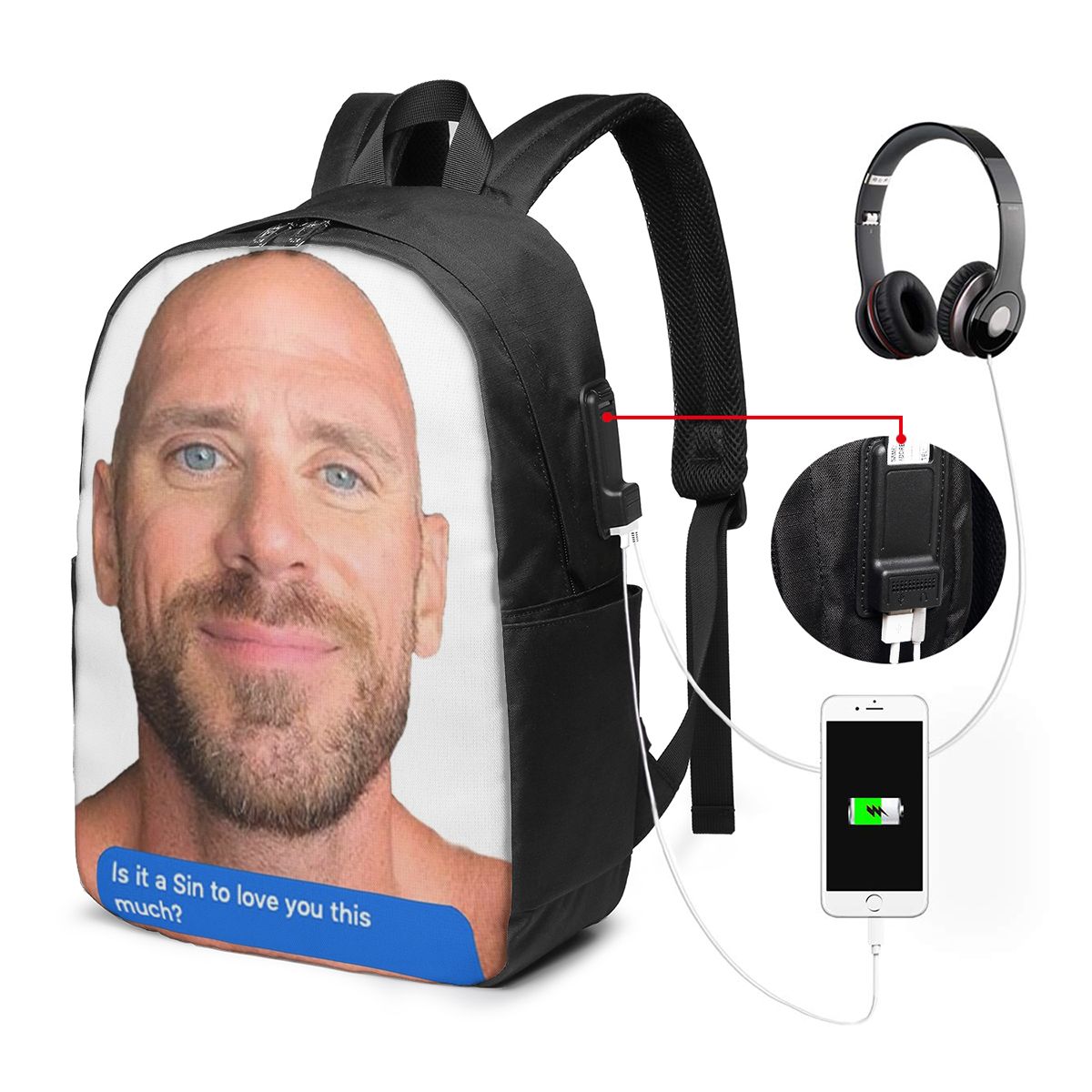 Johnny Sins Flirty Text Bubble - Women Bags Laptop reseña y precio