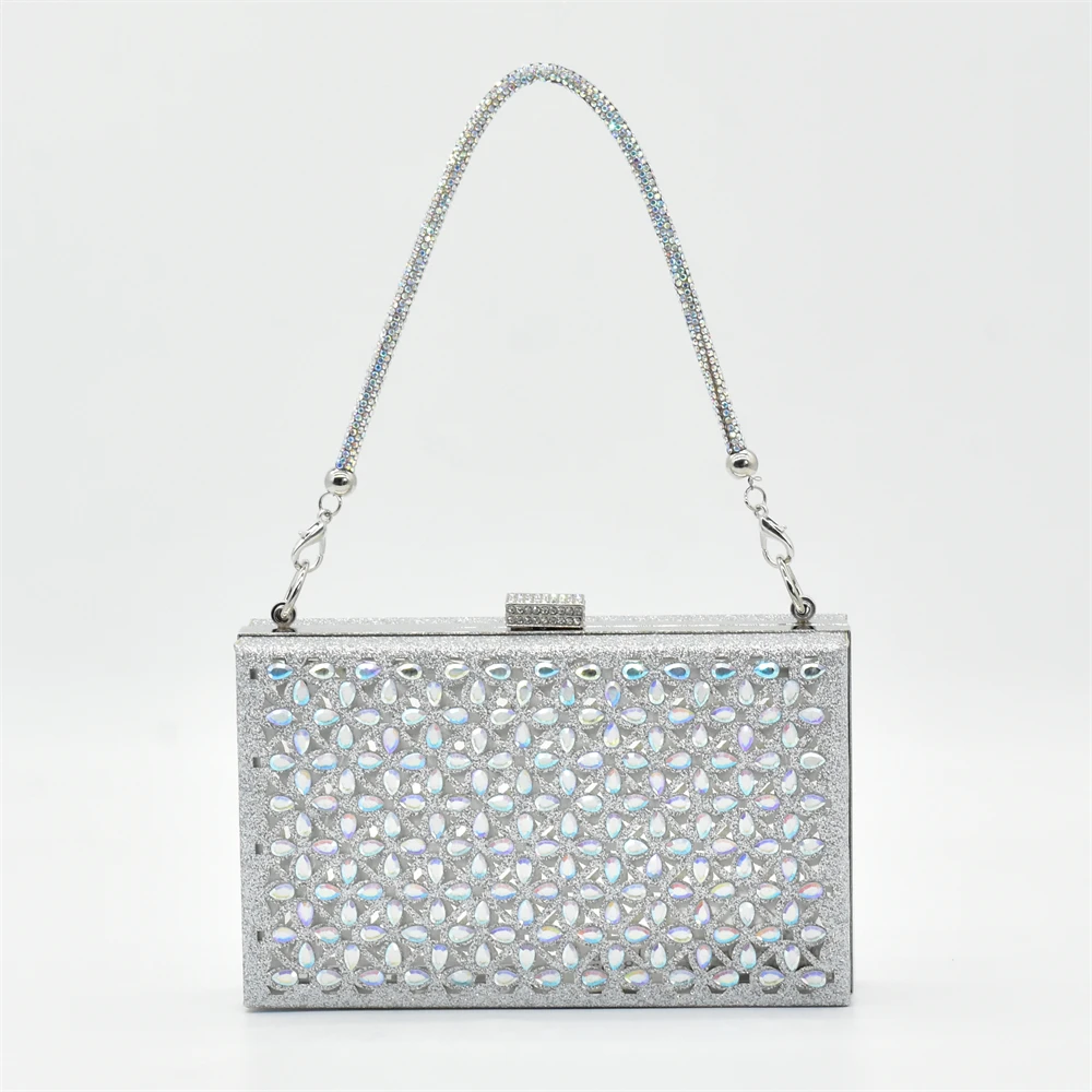 Silver Color Shoes and Bag for - Women Bags For Party reseña y precio