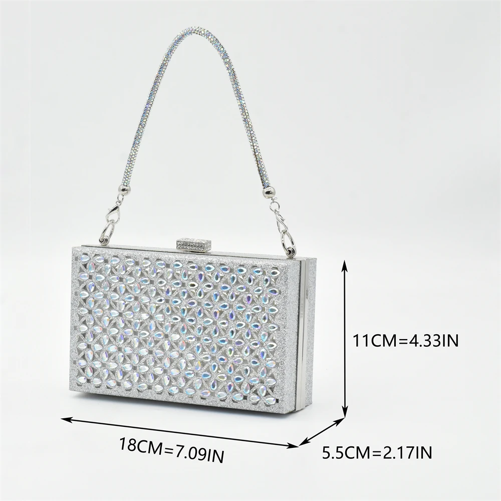Silver Color Shoes and Bag for - Women Bags For Party reseña y precio