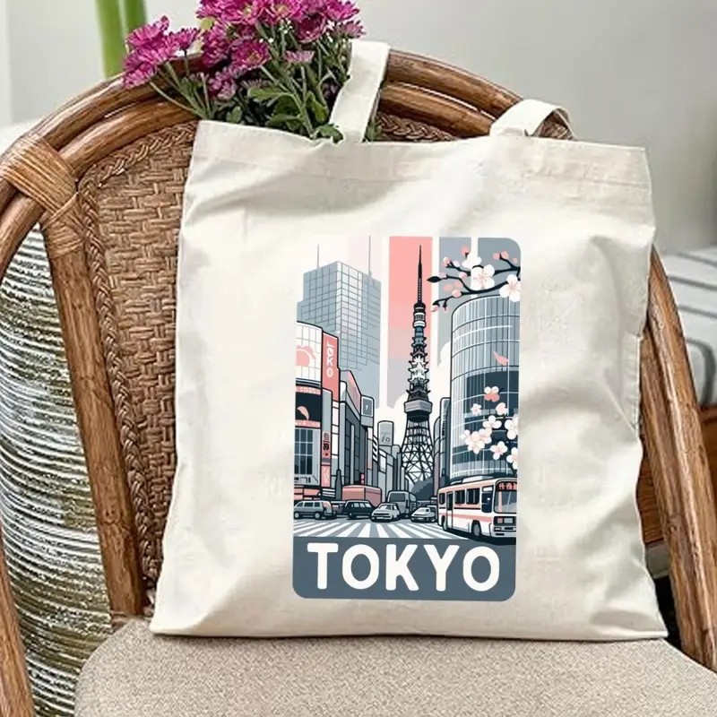 Aesthetic Tokyo Cityscape Canv - Women Bags Collection reseña y precio