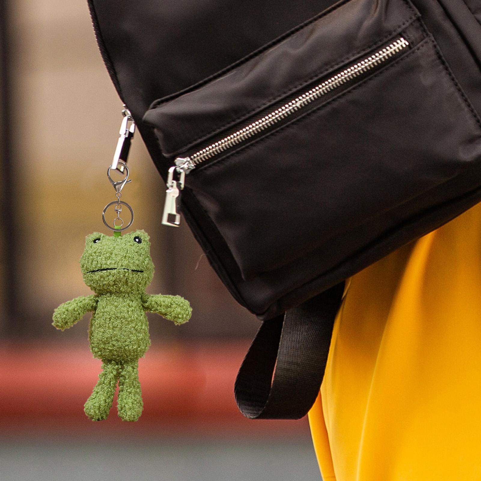 Plush Frog Keychain Bag Charm  - Women Bags Collection reseña y precio