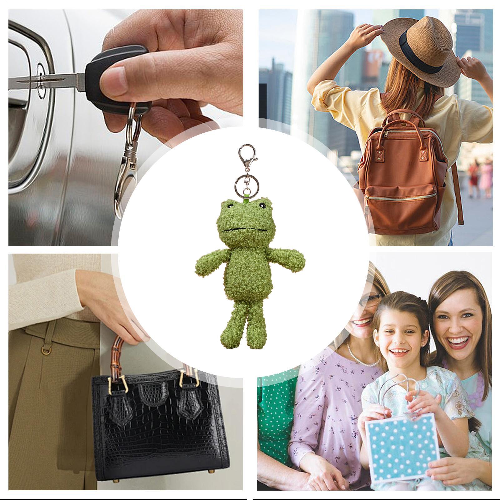 Plush Frog Keychain Bag Charm  - Women Bags Collection reseña y precio
