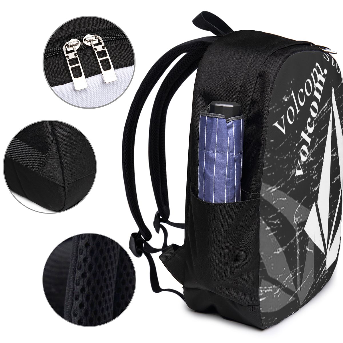 V-Volcom Logo Backpack Travel  - Women Bags Laptop reseña y precio
