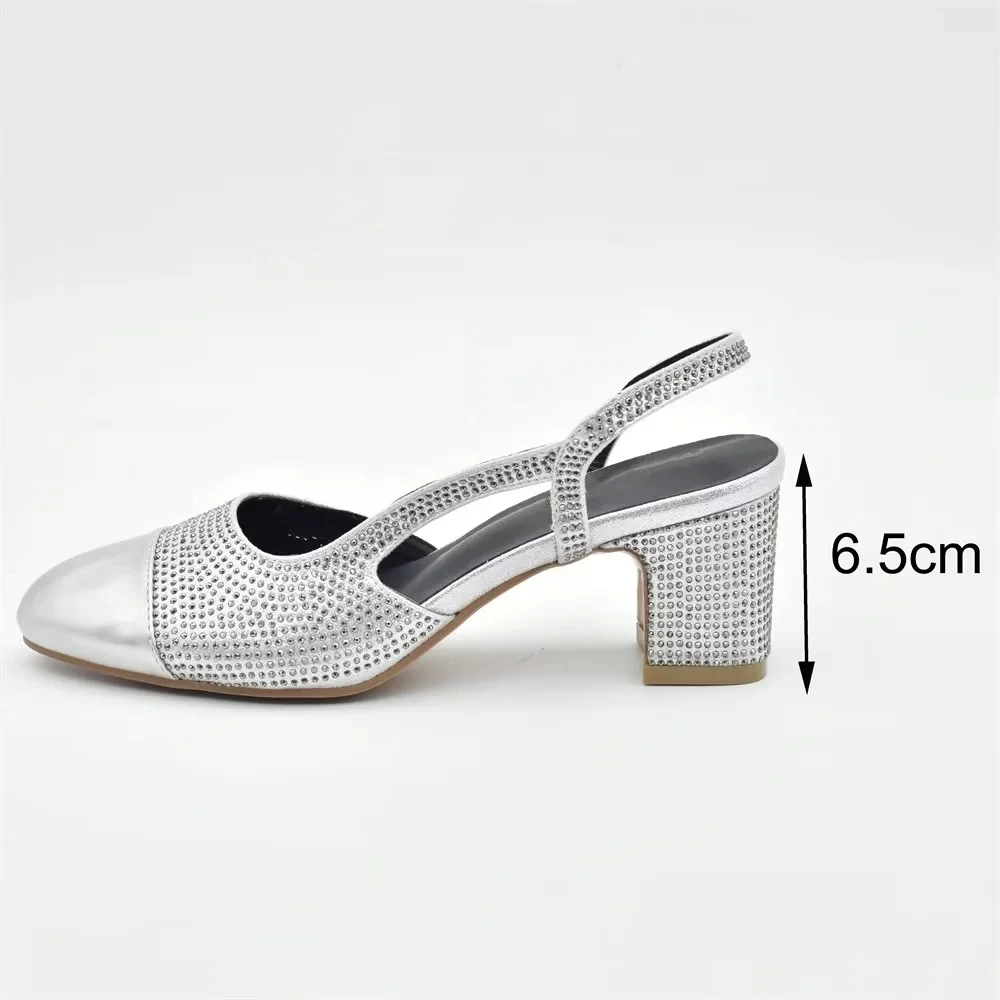 Silver Shoe and Bag Set for Pa - Women Bags For Party reseña y precio