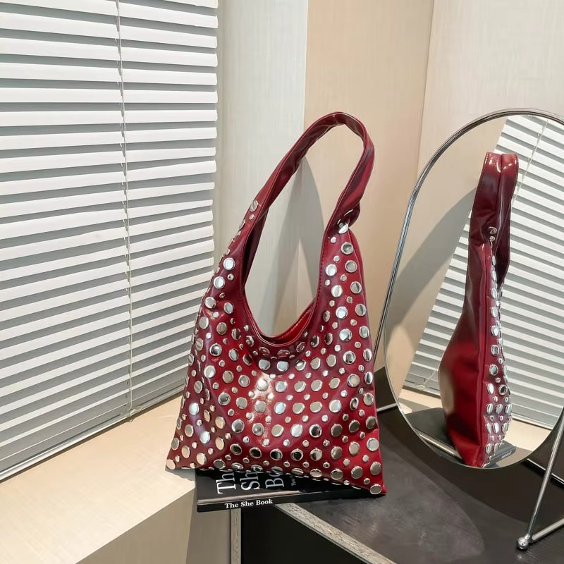 Rivets Large Capacity Shoulder - Women Bags Designer Sale reseña y precio