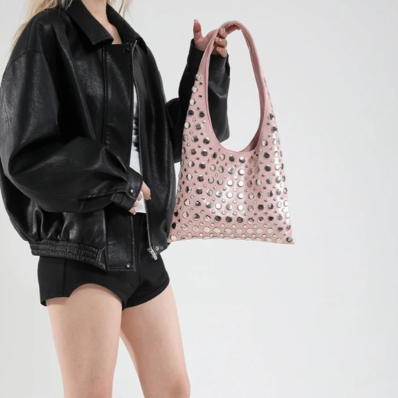 Rivets Large Capacity Shoulder - Women Bags Designer Sale reseña y precio