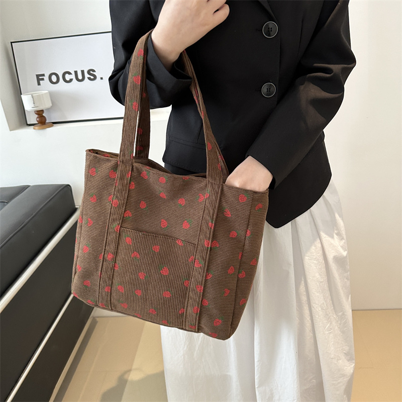 Corduroy Handbag Strawberries  - Women Bags Guess reseña y precio