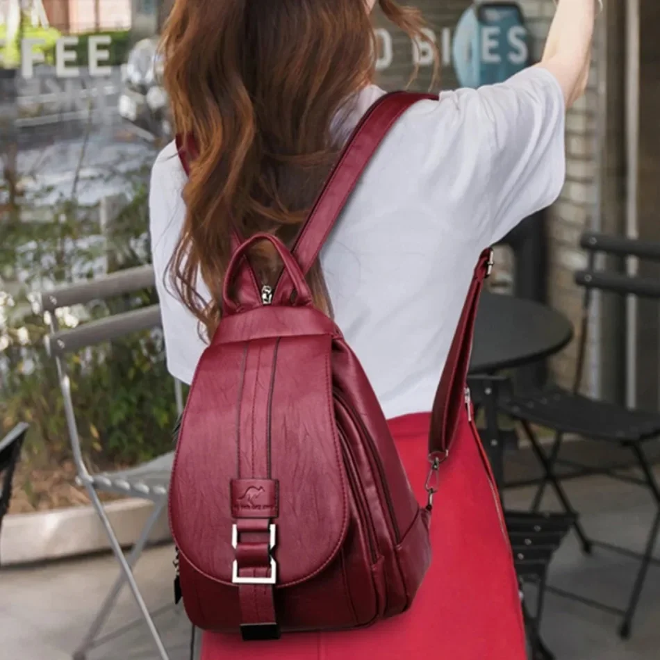 Multifunctional Women Leather  - Women'S Kangaroo Bags reseña y precio