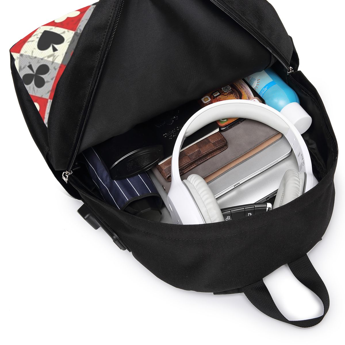 Playing Cards Poker Print Back - Women Bags For College reseña y precio