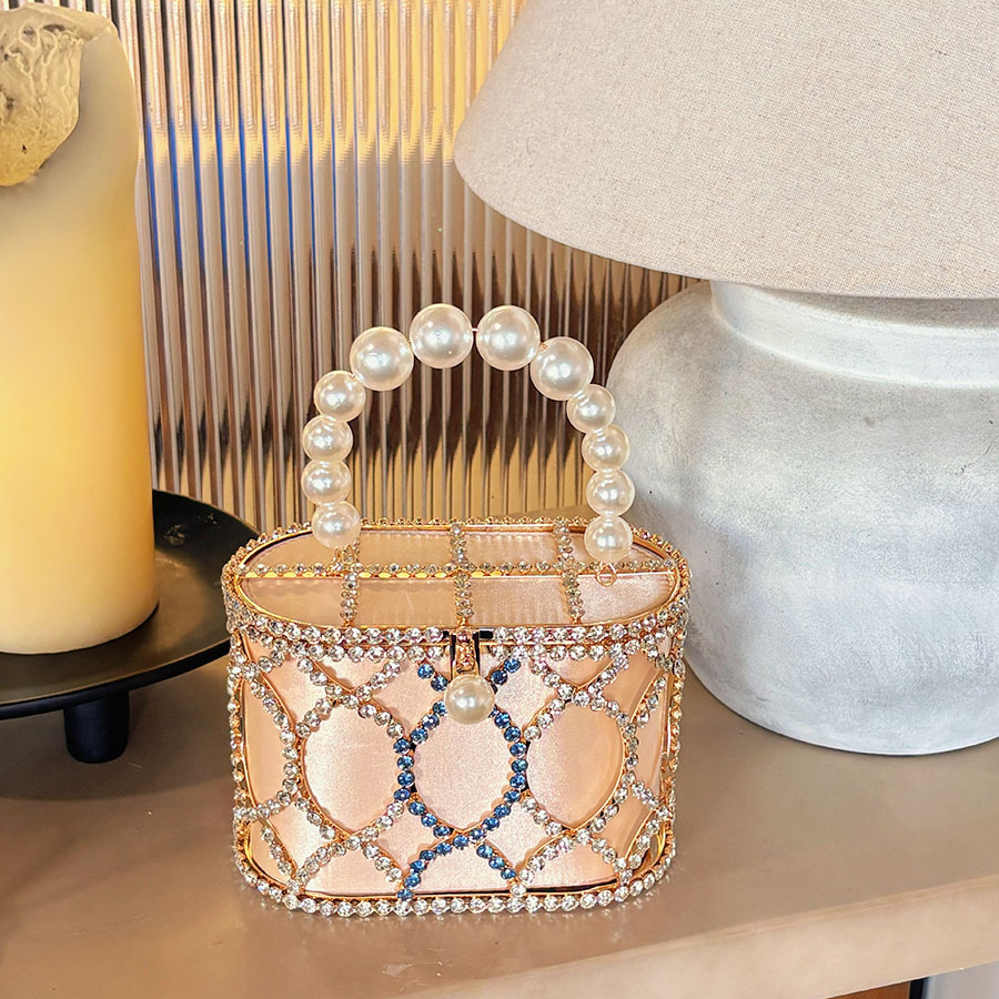 French Pearl Diamond Hand-held - Women Handheld Bags reseña y precio
