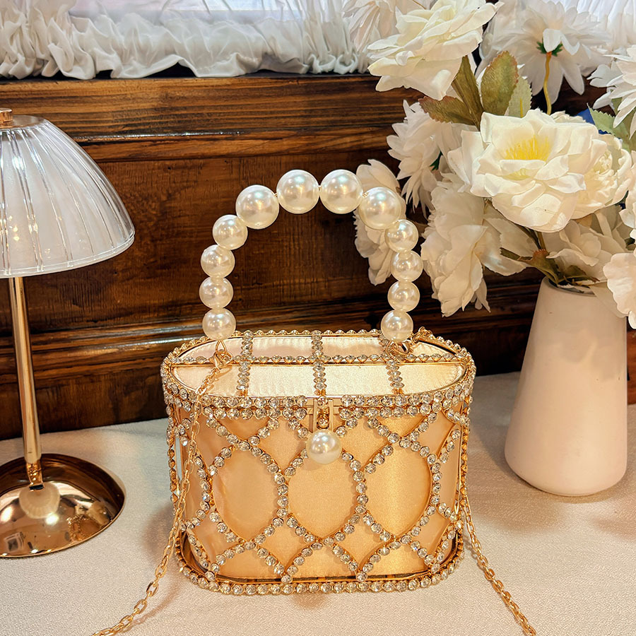 French Pearl Diamond Hand-held - Women Handheld Bags reseña y precio