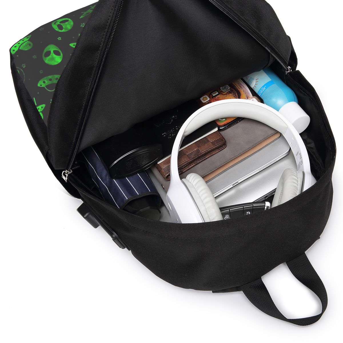 Aliens And UFOs Pattern Backpa - Women Bags Laptop reseña y precio