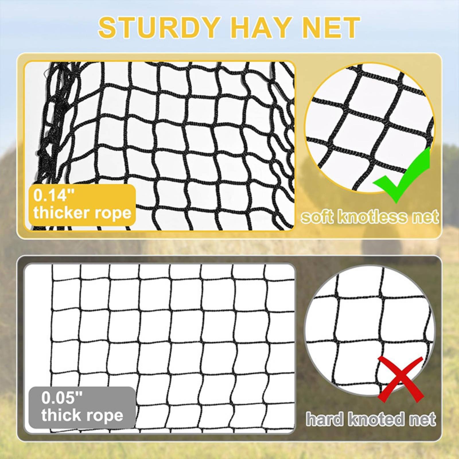 Large Hay Net Bag Easy to Fill - Mesh Net Bag reseña y precio