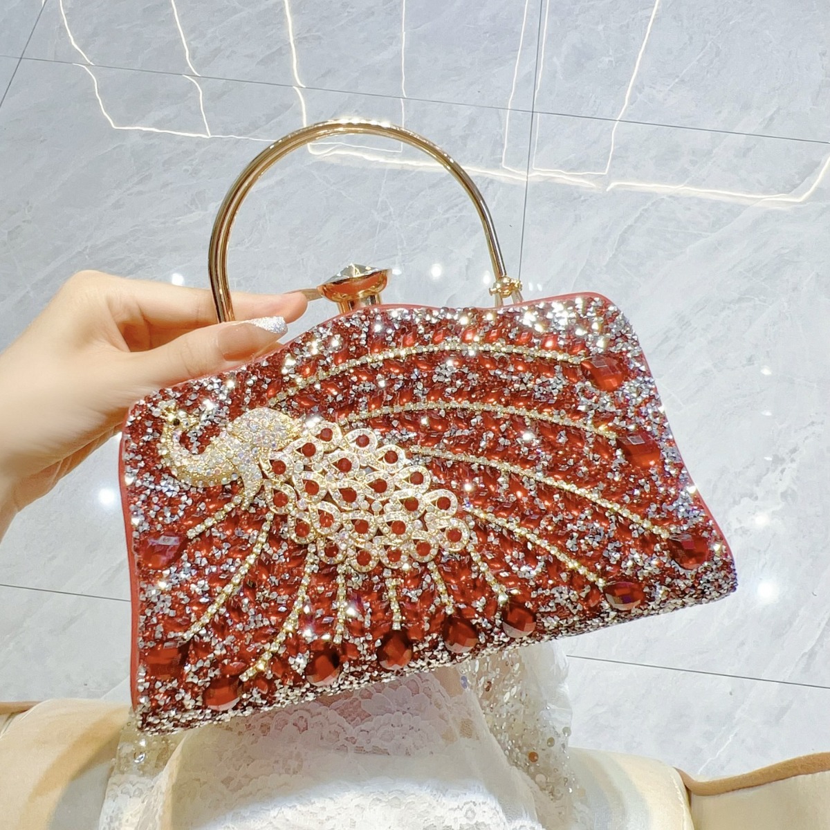 New Full Diamond Handbag with  - Women Handheld Bags reseña y precio