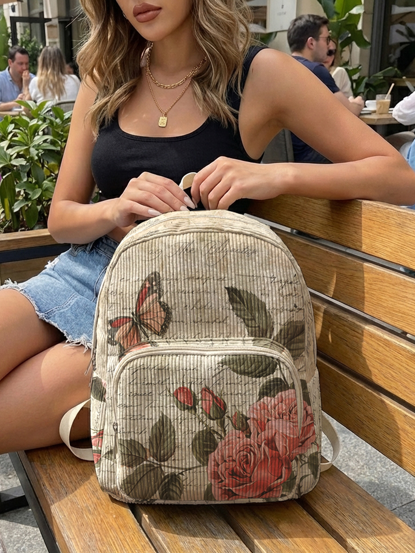 Vintage Roses & Butterfly Prin - Women'S Vegan Bags reseña y precio