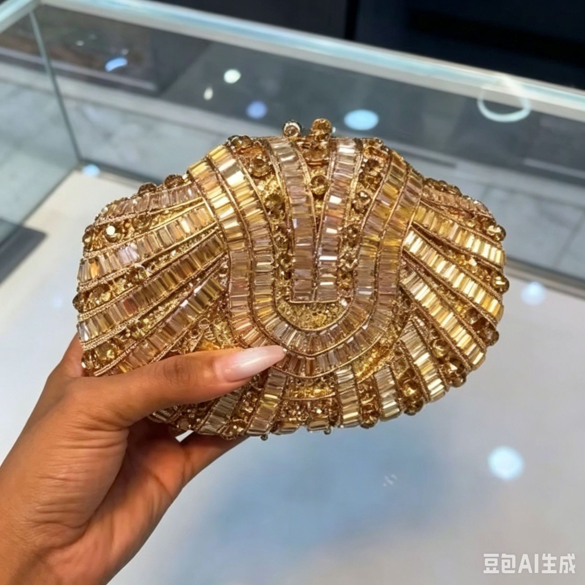 Stone clutch purse crystal dia - Women Handheld Bags reseña y precio