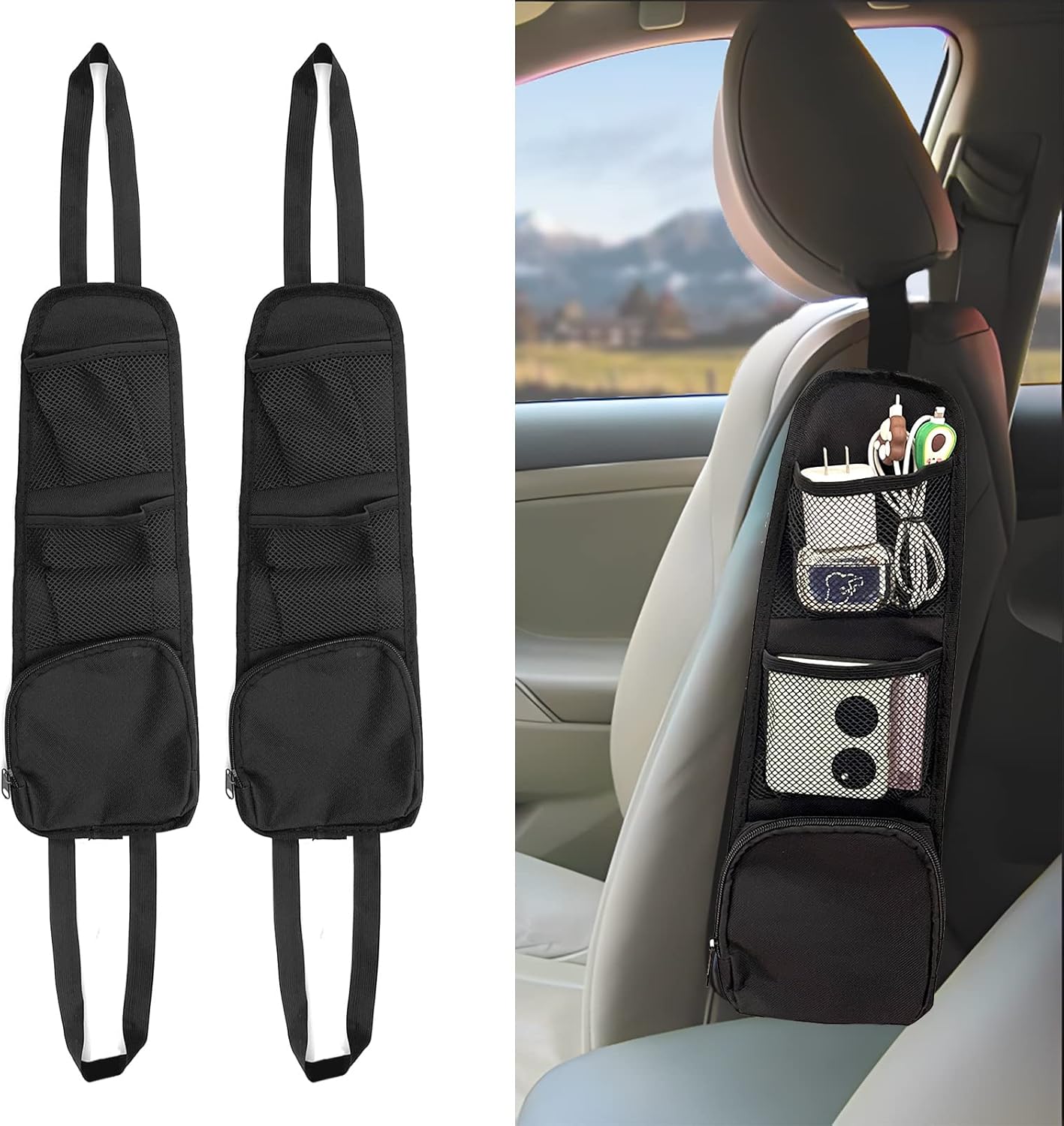 Car Seat Storage Hanging Bag,  - Mesh Net Bag reseña y precio