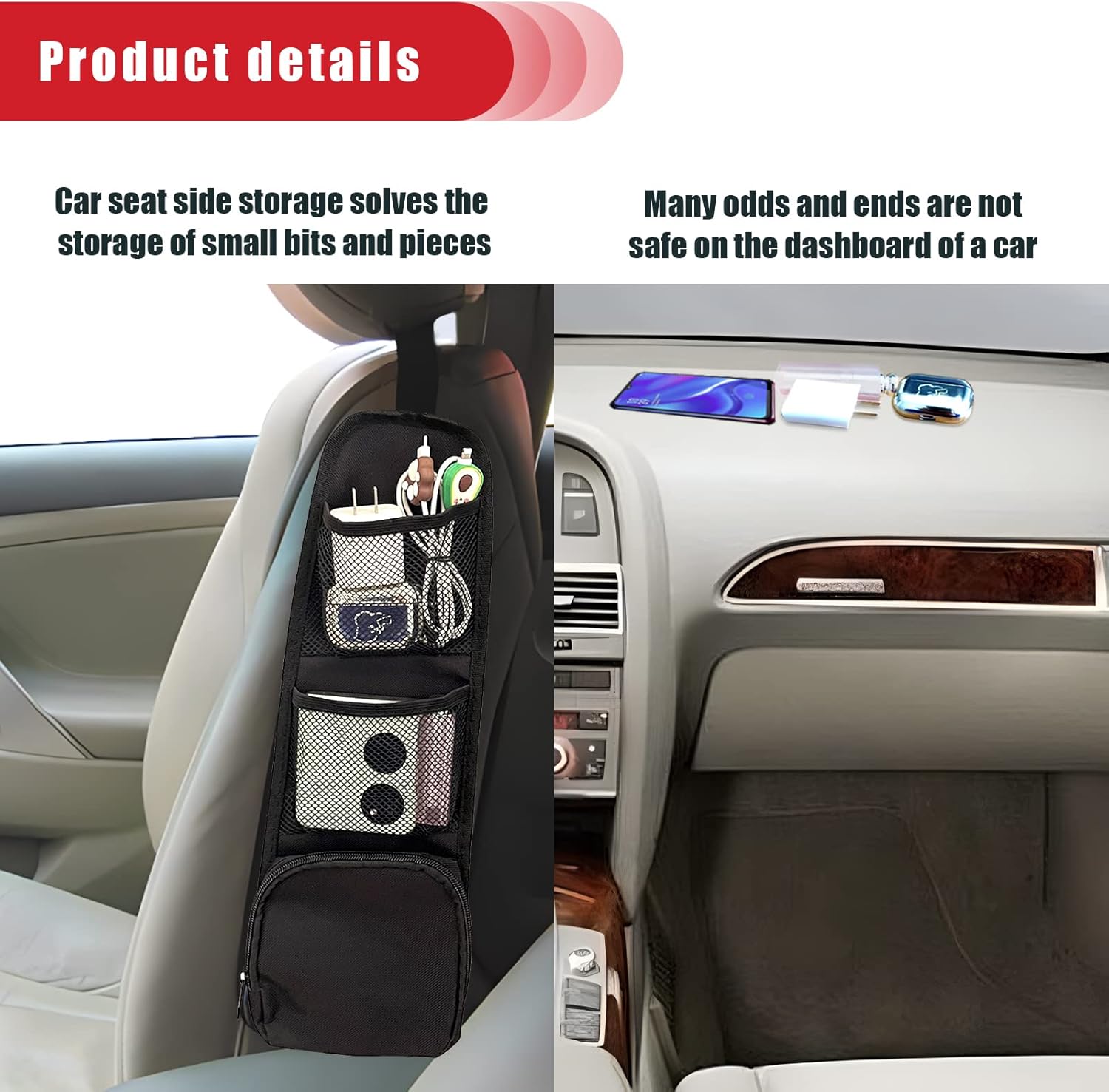 Car Seat Storage Hanging Bag,  - Mesh Net Bag reseña y precio