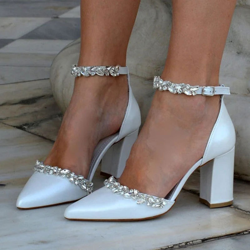 Pointed High Heel Thick Heel S - Women Bags For Party reseña y precio