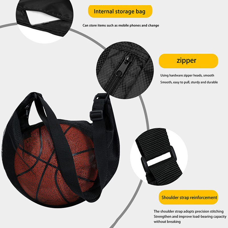 1PCS Single Ball Bag With Zipp - Mesh Net Bag reseña y precio