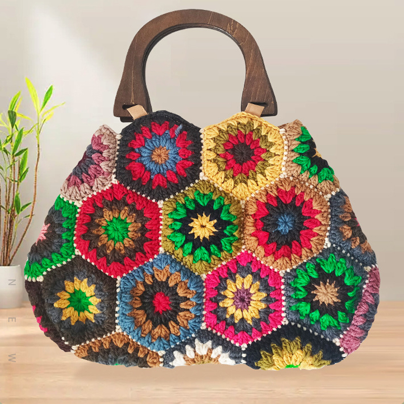 Bohemian Granny SquareCrochet  - Women'S Vegan Bags reseña y precio